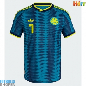 Billiga Colombia Luis Diaz #7 Bortatröja VM 2026 Kortärmad